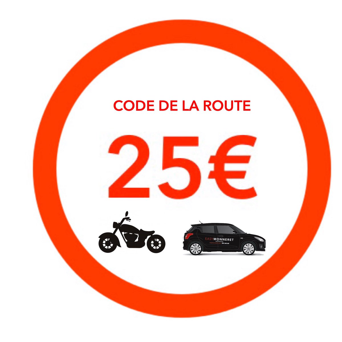 EasyMonneret, numéro 1 de la formation deux-roues en France! Préparez votre code de la route général (Auto/ Moto) avec 2 800 questions à seulement 25€!