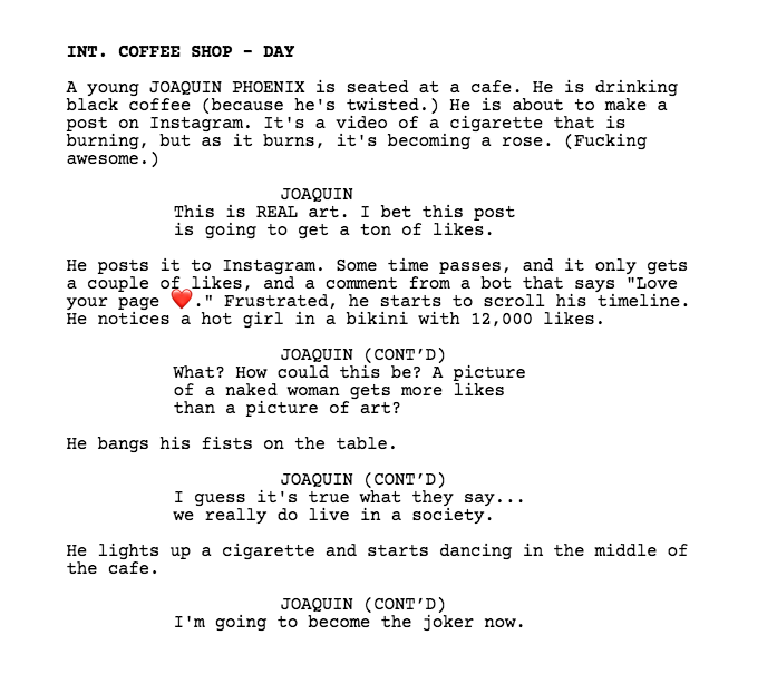 wow i just found this deleted scene from the joker movie