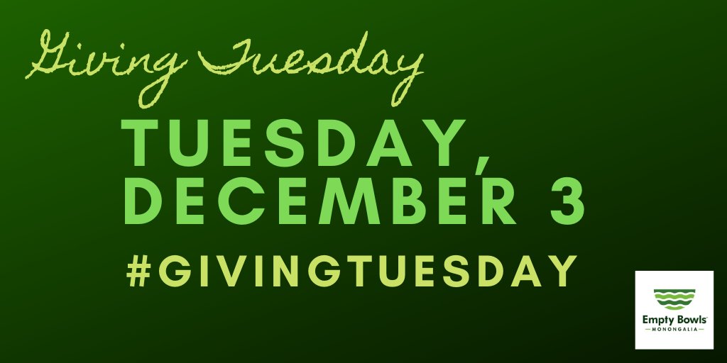 EmptyBowlsMon's tweet image. ⏰ The countdown is on to this year's Giving Tuesday! ⏰Follow our pages to learn how your donations on December 3 will impact organizations throughout our community! 📅#givingtuesday #Donation #event #fundraising #emptybowlsmon
