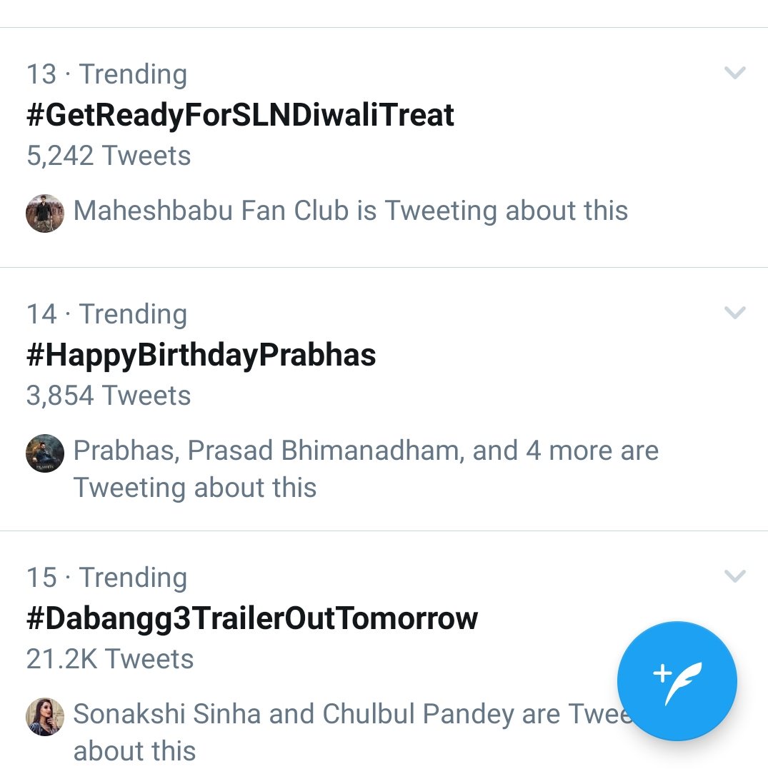 Manu41153488's tweet photo. Trending in 14th place before trend rebel star rocks 😍😍😍😍#HappyBirthdayPrabhas https://t.co/tCIVFiZNRJ