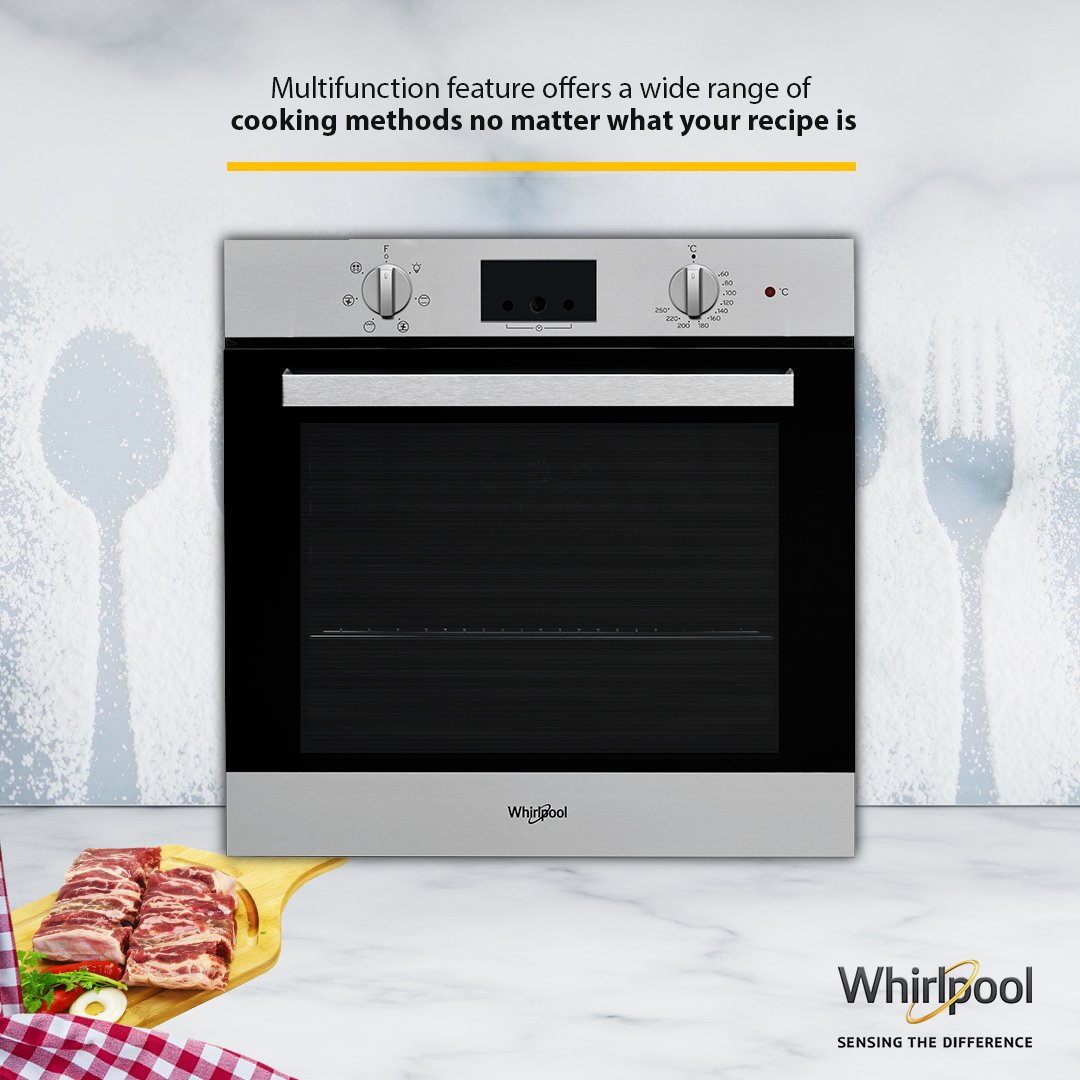 WhirlpoolSA's tweet photo. You don’t want to miss out on an oven that makes food this good. The Multifunction feature offers a wide range of cooking methods that cook different types of food to perfection, no matter what your recipe is. #SenseTheDifference #LovemyWhirlpool https://t.co/g02dI22qWp