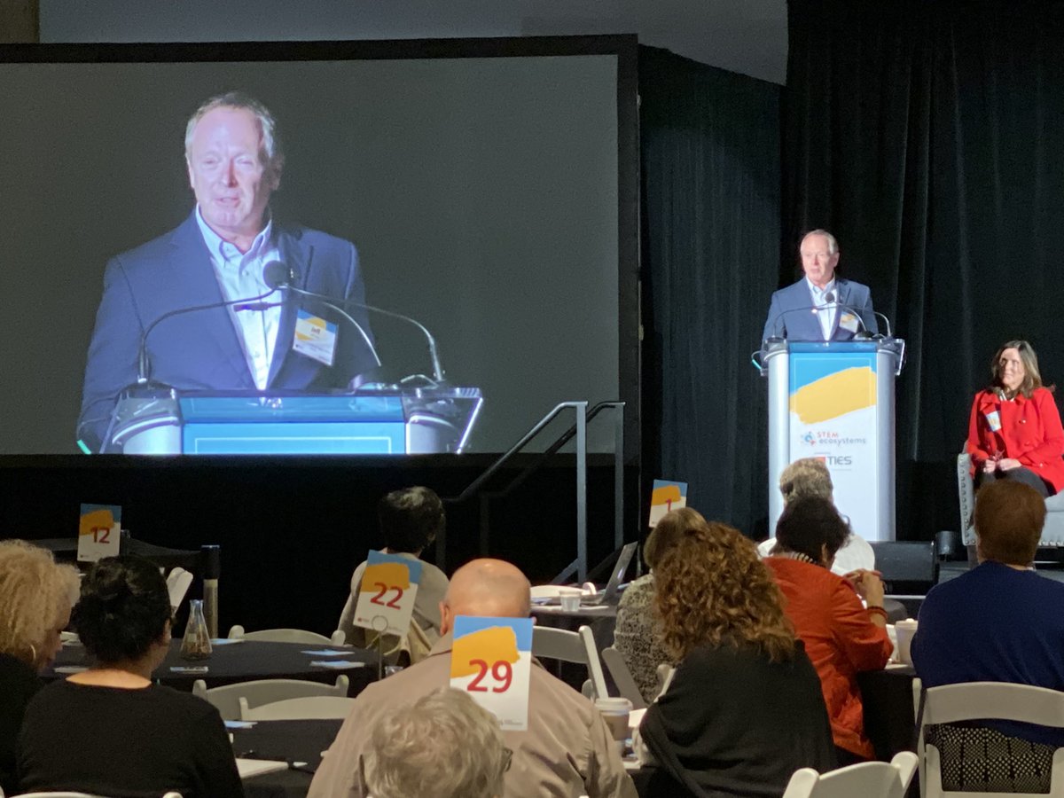 We’re getting started at the <a href="/GLScienceCtr/">Great Lakes Science Center</a> with opening remarks from <a href="/JdWeld/">Jeff Weld</a>.  “It won’t surprise you that the number one priority in the federal #STEM plan is #STEMecosystems”