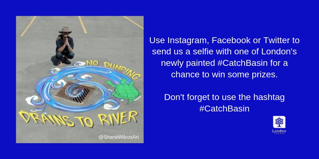 CityofLdnOnt's tweet photo. Spot #LdnOnt's Catch Basin #PublicArt and you could win! Snap a photo, tag us and use #CatchBasin for a chance to win a prize.

@LdnArtsCouncil 
#onlyraindownthedrain 
Rules: https://t.co/jd0fs0vsSX https://t.co/1bsbXtP0NC