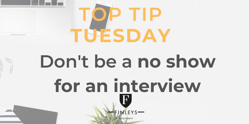 finleysrecruit's tweet image. RECRUITMENT TOP TIP TUESDAY

If someone took the time to arrange an interview with you, have the decency to show up. 
#finleysrecruitment #recruitmenttips #commondecency #interview #jobseekers #jobseekersSA #interviewtips #toptiptuesday #saipa #accountingjobs #bebetter #integrity
