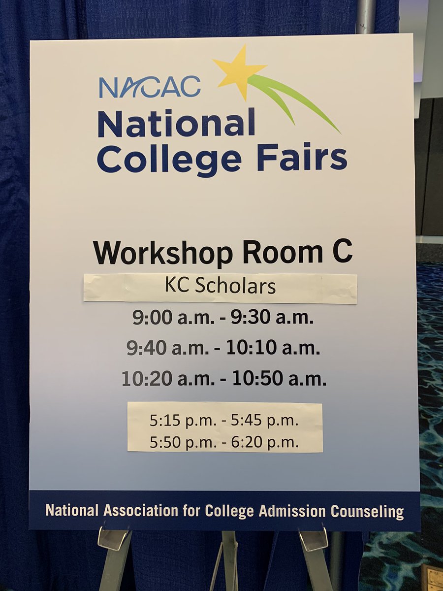 collegefairkc's tweet photo. Today is the day!  Be sure to check out one (or more) of the workshops while you’re here today!  Preregistration online at https://t.co/5n7bzYQWfe. https://t.co/Y4kM5nYFz0