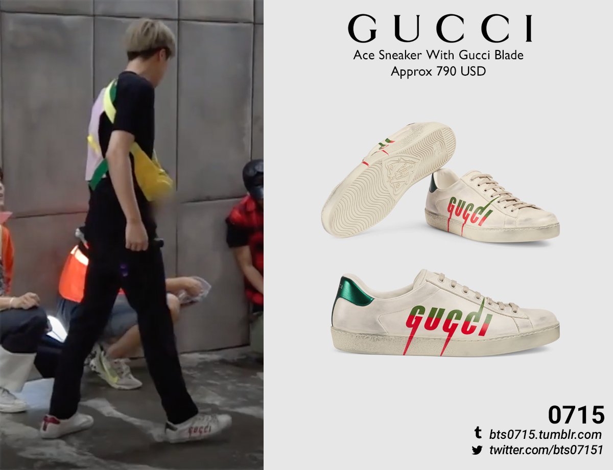 men's ace sneaker with gucci blade