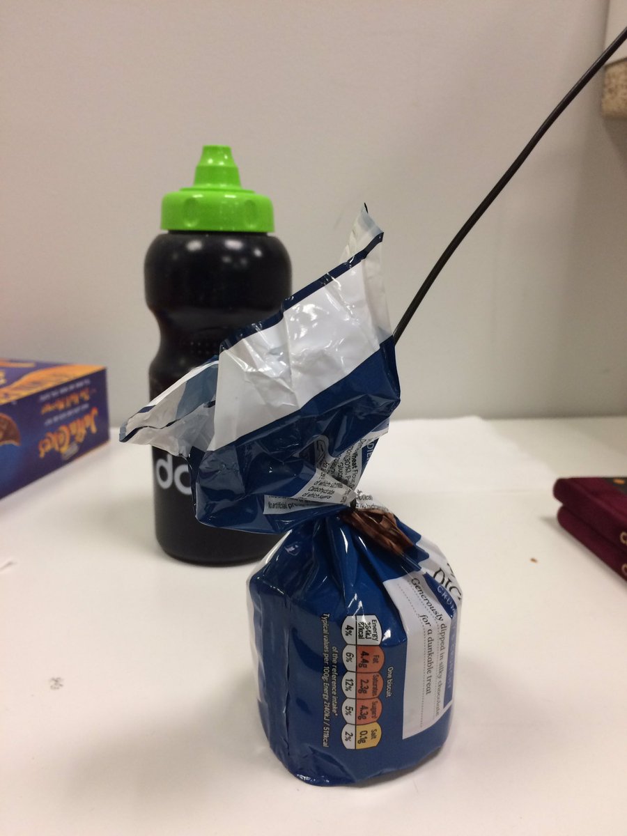 Only engineers could put a cable wrap around chocolate digestives to keep them fresh!  Scene taken in <a href="/dock10/">dock10</a> MCR.