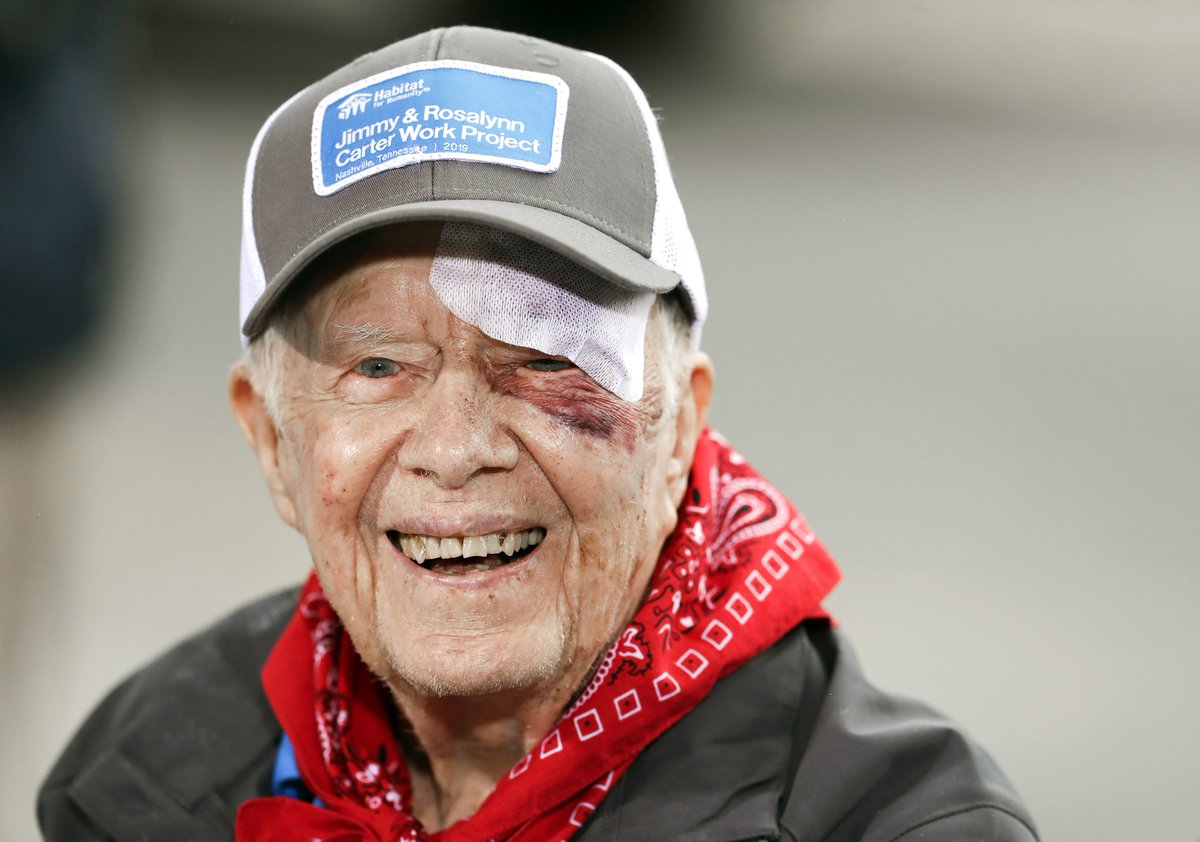 CP24's tweet photo. Jimmy Carter hospitalized after fall at Georgia home
https://t.co/ZUhv9rz9n4 https://t.co/NZgoKpX0Jo