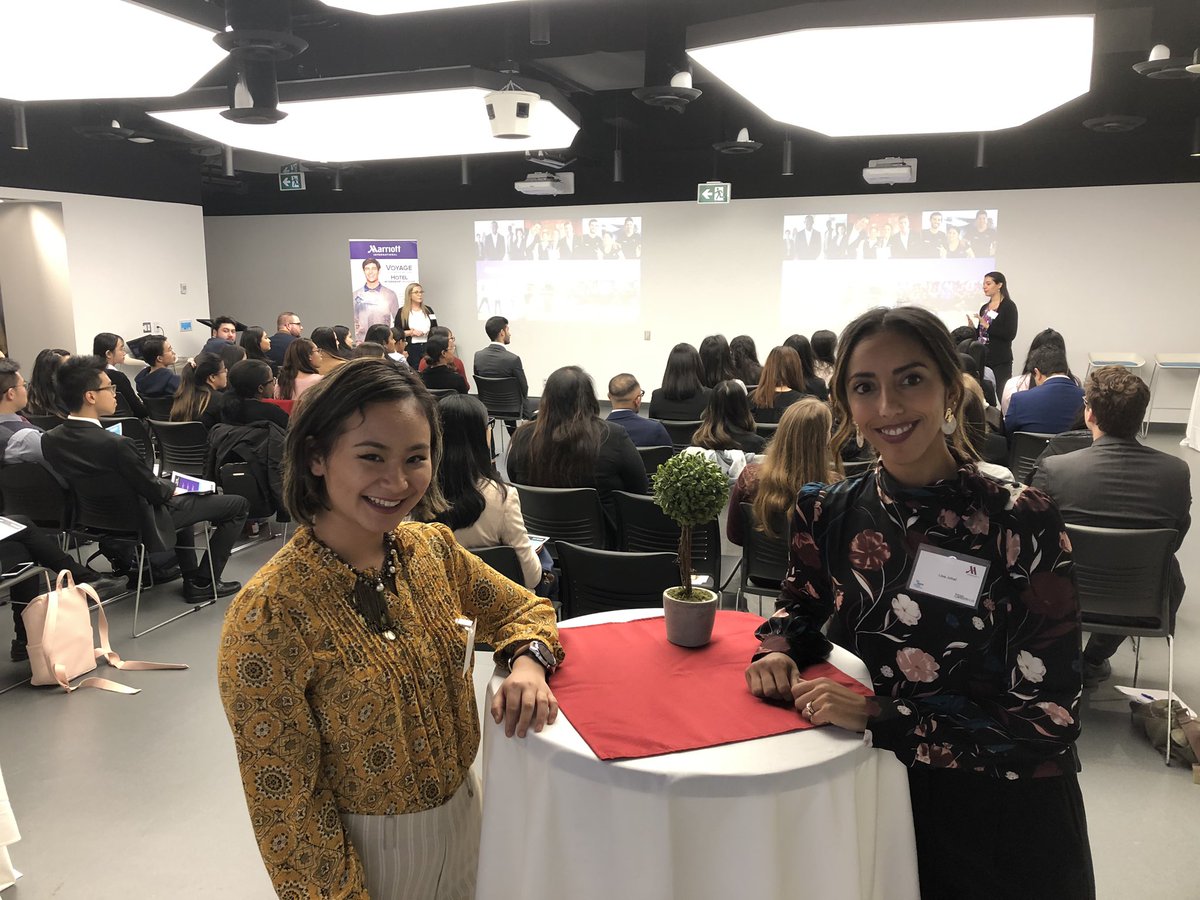 FDimanche's tweet photo. We welcome @MarriottIntl recruiting team on campus today at @HTMRyerson, after an evening presentation last night about the many opportunities for our students @TRSMRyersonU @TedRogersBCH https://t.co/8N0Xq1ExHn