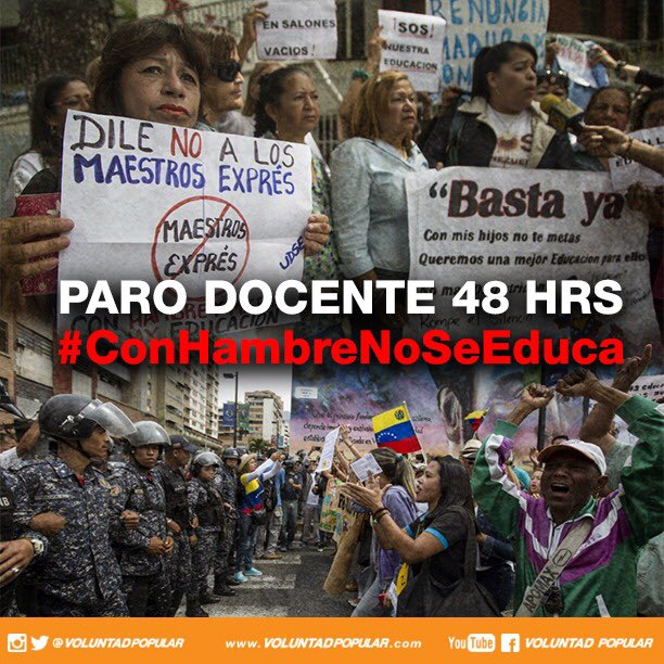 MariandreinaME's tweet photo. No podemos exigirle mejoras a quien ya destruyó la educación. Es necesario un cambio político para que las condiciones de los educadores y alumnos mejoren. #ConHambreNoSeEduca https://t.co/xzoIt1DCgq