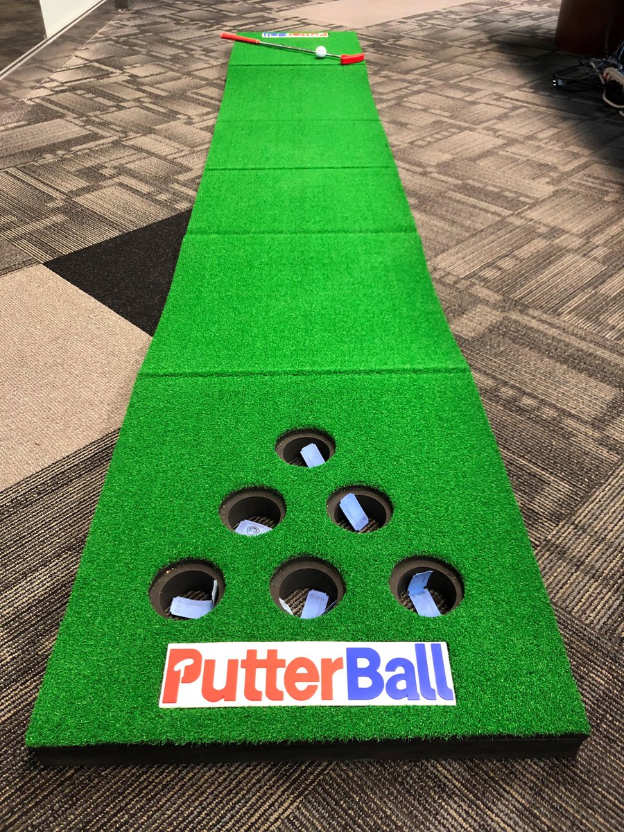 Fortegra's tweet photo. Start of the #PutterBall Tournament this week in the office. Donations go to #Golf Fore Africa. Bringing clean water to rural villages. Good luck in the raffle! https://t.co/B4y8NpyeJX