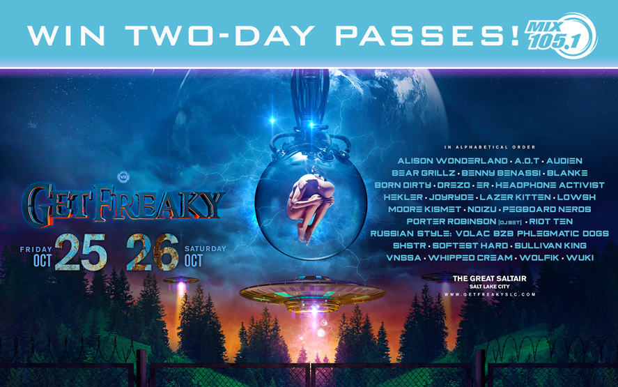 MIX1051Utah's tweet photo. Win your 2 two-day passes to Get Freaky up next during #ChooseTheNews with the #MixMorningFix https://t.co/2z4i41qz6U