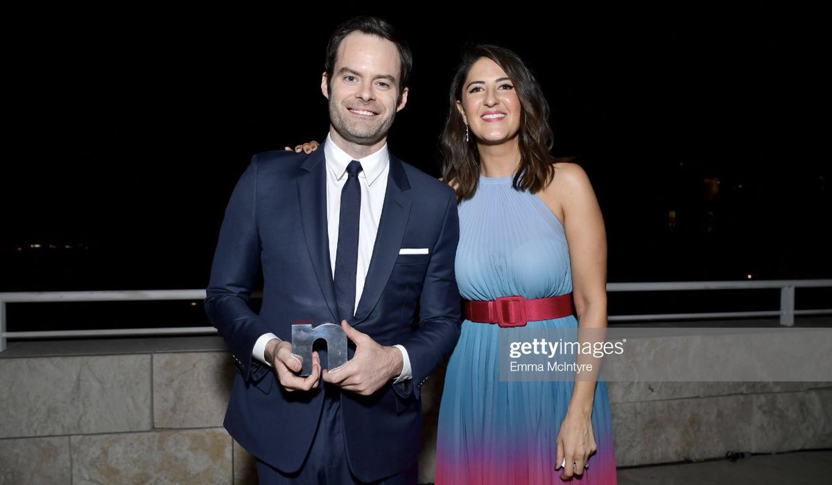 Bill Hader with D’Arcy Carden at #InStyleAwards