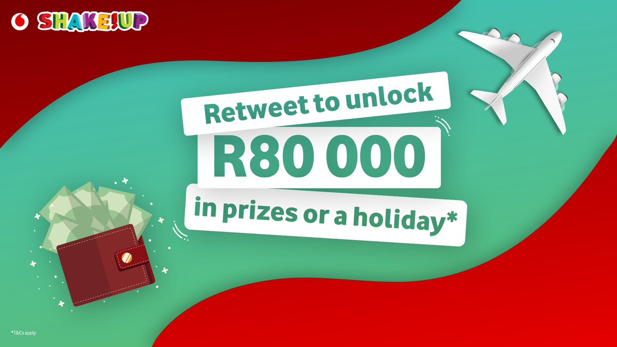 RT this post & you could - 🔵 Unlock R80 000 in Takealot vouchers. 🏝️ Or be entered into the grand prize draw for a Mauritius holiday! #ShakeUpSummer & WIN your share of over R100 mil in prizes! Don’t forget to visit bit.ly/35F8iEs & get shaking!