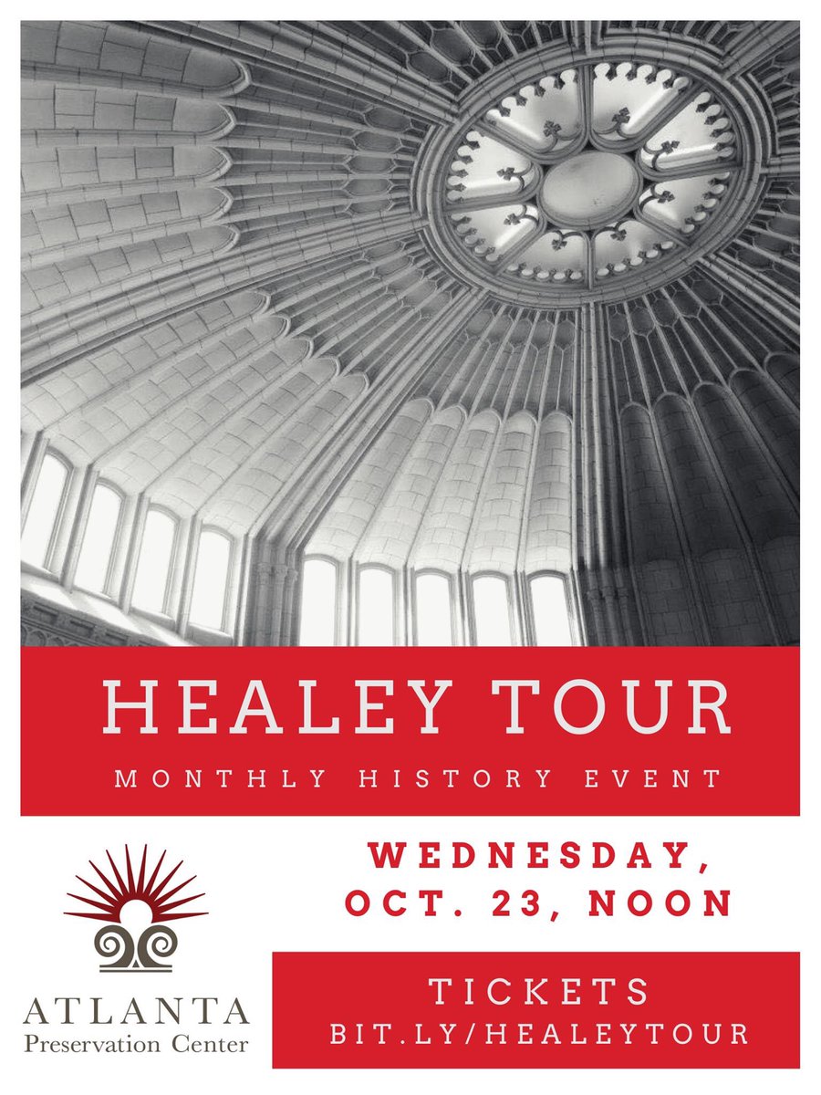 healey100yrs's tweet photo. Today’s the last day to sign up for tomorrow’s new &amp; improved Healey tour. Tickets through @PreserveAtl @ 
https://t.co/9LPa3WjV1K Sales open until midnight Tuesday. So far 5 of 15 slots are full. @HistoricAtlanta @downtownatlanta @historyatlanta @ATLHistCenter #DowntownAtlanta https://t.co/18YQs4bsxy