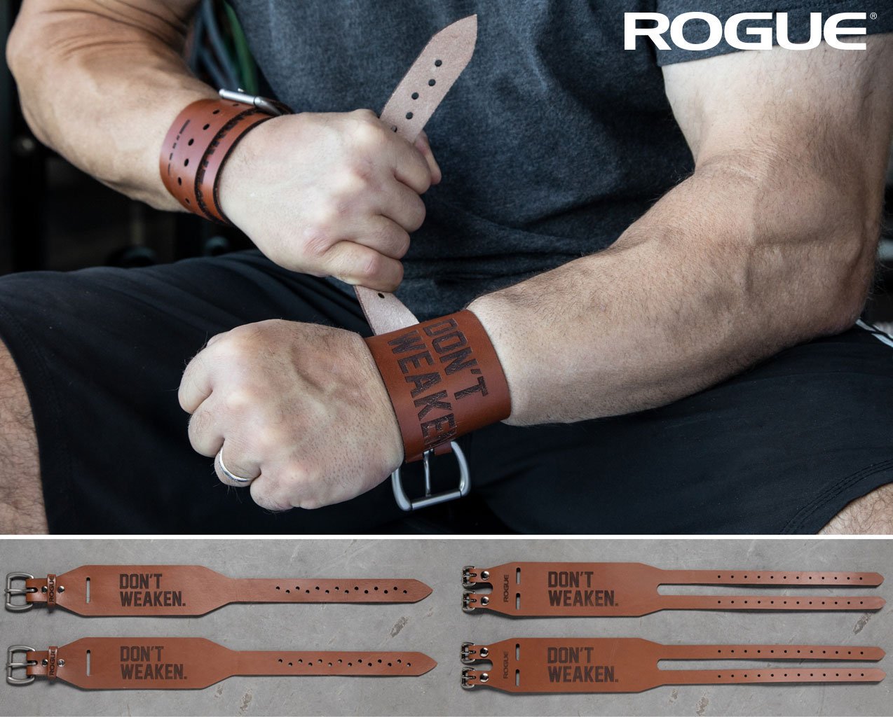 Rogue Leather Lifting Straps