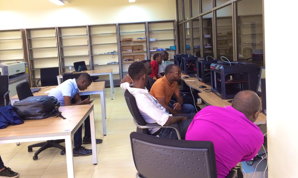 We are honoured to be in a 2-days MAKER SPACE trainings that are hosted by <a href="/IBS_Rwanda/">IBS Rwanda</a>.

Today is about 3D printing by using MakerBot &amp; 123D Design softwares, and MakerBot Replicator [Medium &amp; Small] 3D printers.