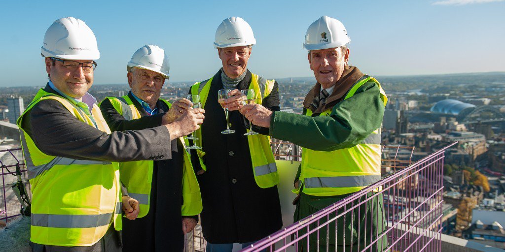 Tolentplc's tweet photo. Raising a toast to the #ToonsTallestTower was quite the event last week! 🍾

The topping out ceremony marks reaching the highest point of the build as the last bit of concrete was poured with @highstreetgroup and @ChampagneLPUK 🏗️ 

Read more here 👉 https://t.co/CsiTrdoRIM https://t.co/LSI3ocUx36