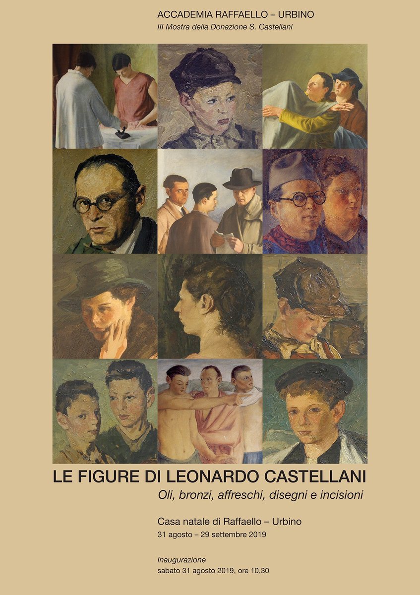 LE FIGURE DI LEONARDO CASTELLANI
Oli, bronzi, affreschi, disegni e incisioni

Sabato 31 agosto 2019 ore 10.30, nella Bottega di Giovanni Santi, Casa natale di Raffaello 

31 Agosto - 29 Settembre 2019
Casa natale di Raffaello