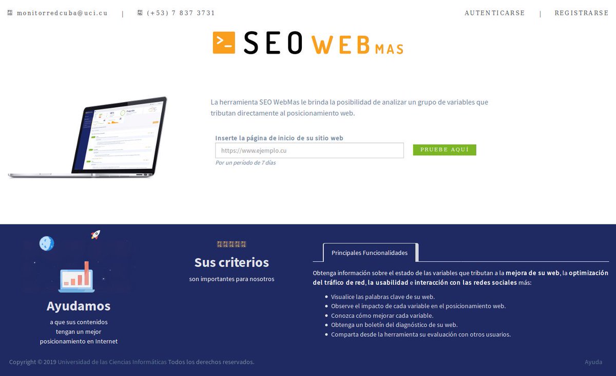 seo_webmas's tweet photo. #Posicionamientoweb Para evaluar el estado de un grupo de variables que tributan a mejorar la visibilidad en los buscadores web consulte https://t.co/zoFvPb4Pus Una herramienta al alcance de todos https://t.co/yv2vH1hRAS