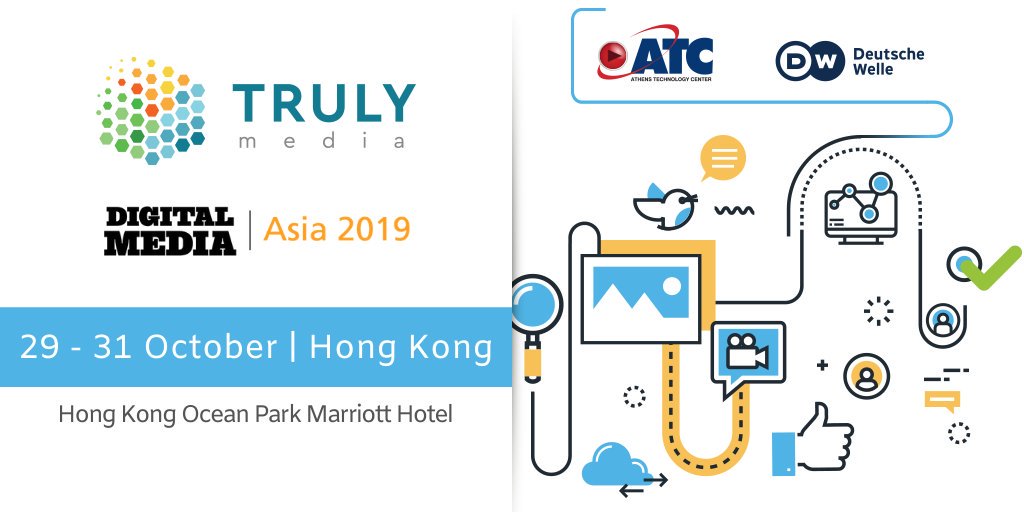 trulymedia's tweet photo. If attending this year's #DigitalMediaAsia, you should drop by @atc_gr's booth No3 & get to know how Truly Media supports the #verification of social media #content!
#WANIFRA #DMA19 @NewspaperWorld @dw_innovation https://t.co/jsDvRx06p9