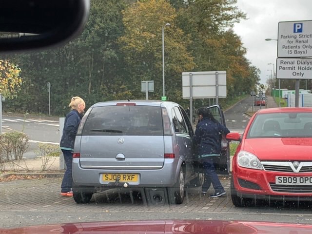 Jim_Hatton's tweet photo. #Parking_Abuse #Stobbhill #Disabled #parking nothing makes me more angry than people abusing disabled parking bays. When it’s hospital staff it’s even worse. https://t.co/xnTi86M5UC