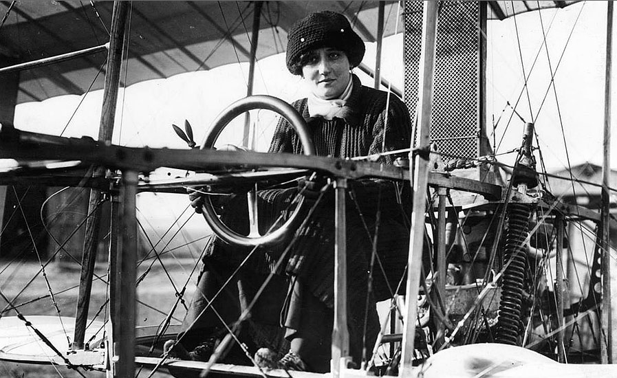 #DYK #OTD 110 years ago, Raymonde de Laroche who became the first woman in the world to successfully pass a pilot test, soloed.