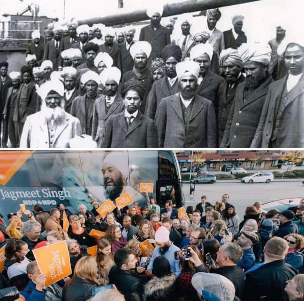 beardsingh's tweet photo. A picture is worth a thousand words 🇨🇦
Travel 1914-2019
ਸਫ਼ਰ 1914-2019
Congratulation @theJagmeetSingh
👏👏👏👏👏 @NDP  #cdnpoli #elxn43 #CPACVote2019 https://t.co/5QhMYklGiB