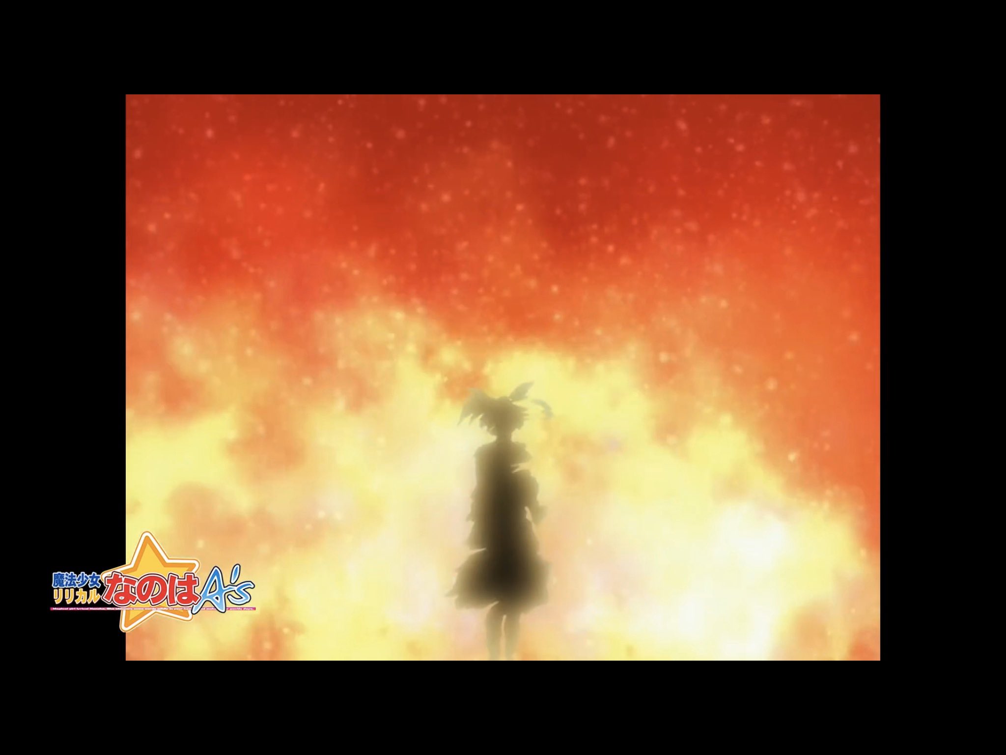 月闇のくじら A S９話視聴中 悪魔め 悪魔で いいよ 悪魔らしいやり方で 話を聞いてもらうから あの日 炎バックでこんな事を曰わる９歳児に我々は尊敬と畏怖の念を込めて なのはさん と呼ぶようになったんだ Nanoha T Co