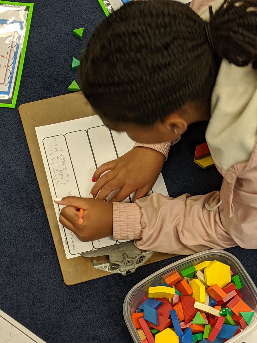 ATS_4thGrade's tweet photo. 4th graders explore fractions using pattern blocks #atslearns @APS_ATS @ats_math @APSMath https://t.co/ZJJrwc8BJJ