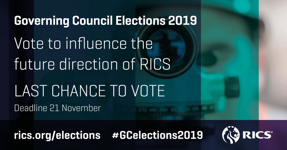 RICSnews's tweet image. Don't miss your last chance to vote in #GCelections2019 secure.ersvotes.com/V2-4-4/rics19/…