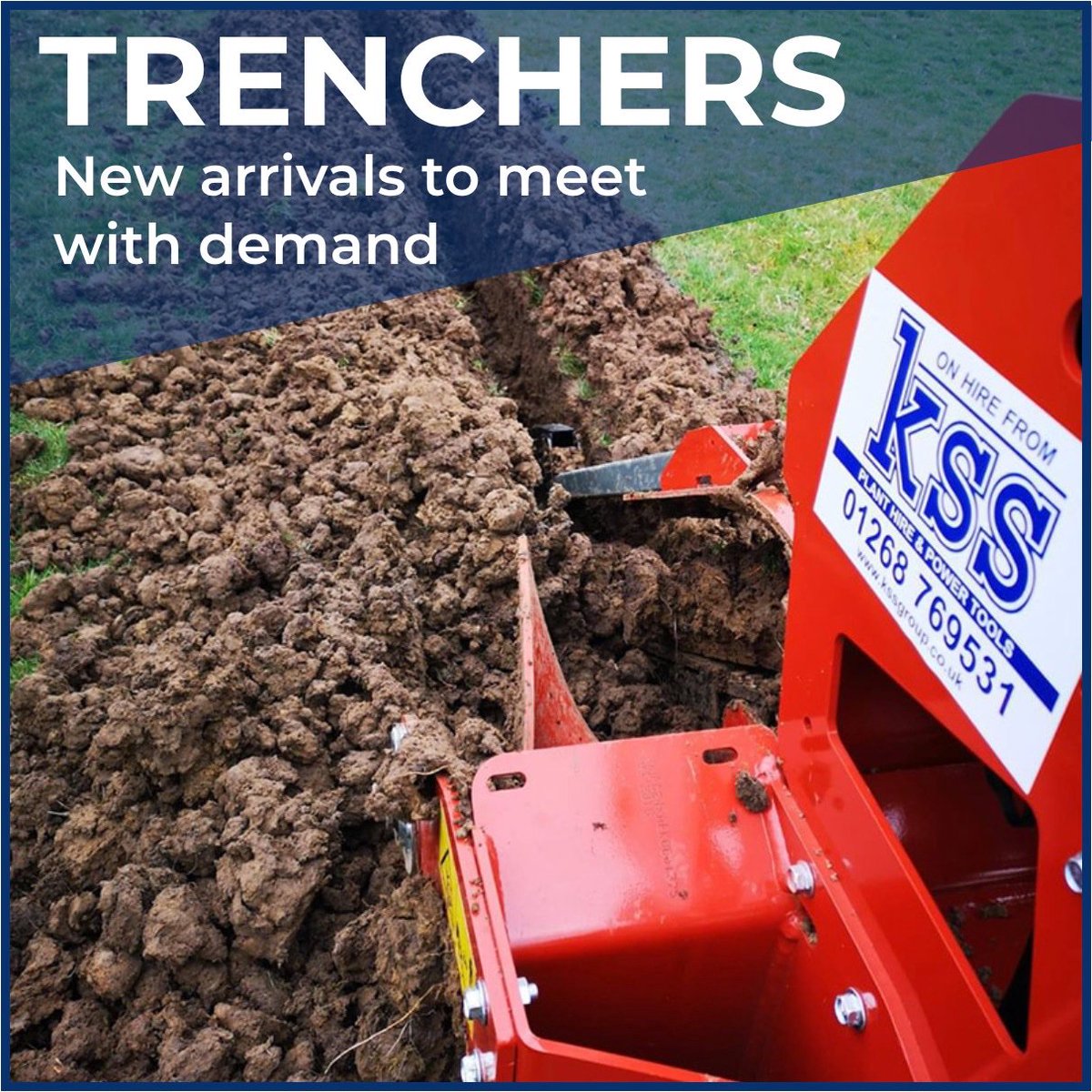 KSSHire's tweet photo. KSS are now the go-to place for Trenchers across the South East region, and we've just increased our stock to meet with demand. Available for short and long term hire at excellent rates. Contact us for info
#planthire
#toolhire
#diy
#diyideas
#essex
#localbusiness
#trencher https://t.co/cL1Otobcgs