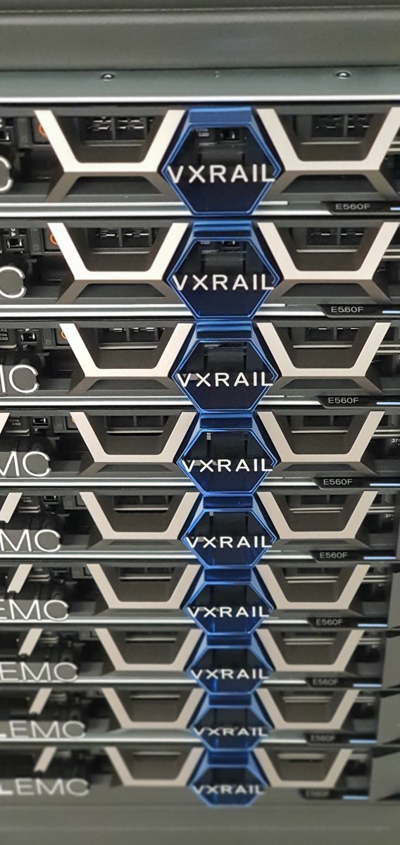 jensklasen's tweet photo. In Progress -> the new @vmwarevcf on @VxRail with @DellNetworking  #S5212FON  -> @DellEMCSolCtrs Frankfurt! -> If I all parts will arrive soon we can demo @MyVMUG Frankfurt + @VMworld @vmworldEurope @DellEMC_DE @CaptainVSAN @vExpert @DellTechCenter @DellEMC_CI @VMware @vmwarevsan https://t.co/Do5YGhzHrv