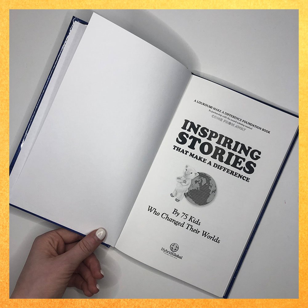 A photo of the the first page of the book "Inspiring Stories That Make A Difference"