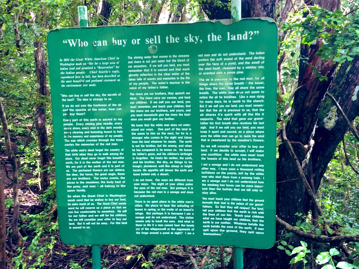 SaraBarrie's tweet image. The most #beautiful and most profound statement on the #environment and it’s over 160 years old #ChiefSeattle #Barbados 1854  “Who can buy or sell the sky, the land❓”