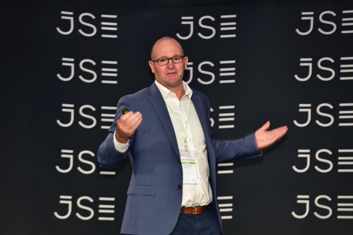 JSE_Group's tweet photo. We are welcoming @BodleyGrant, Dimension Data: CEO Middle East & Africa, talking about https://t.co/Gk0EdkT0Oq to end off the first day. He explains how bringing technology and conservation together can protect various species of animals on the continent. #JSESATradeConnect https://t.co/F3LEI6H6gQ