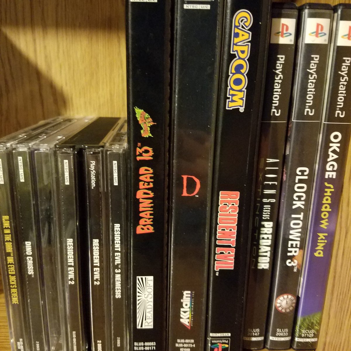 BrianPiotrzkow1's tweet photo. A recent gaming pickup of mine.
I don't think I posted this here yet. If so, oh well.
What do you like?
#gaming
#horror
#videogames
#horrorvideogames
#D
#Braindead13
#RE
#ResidentEvil
#ClockTower
#Aliens
#DinoCrisis
#AloneInTheDark
#ResidentEvil2
#ResidentEvil3Nemesis
#PS https://t.co/XXUVCr6Uxv