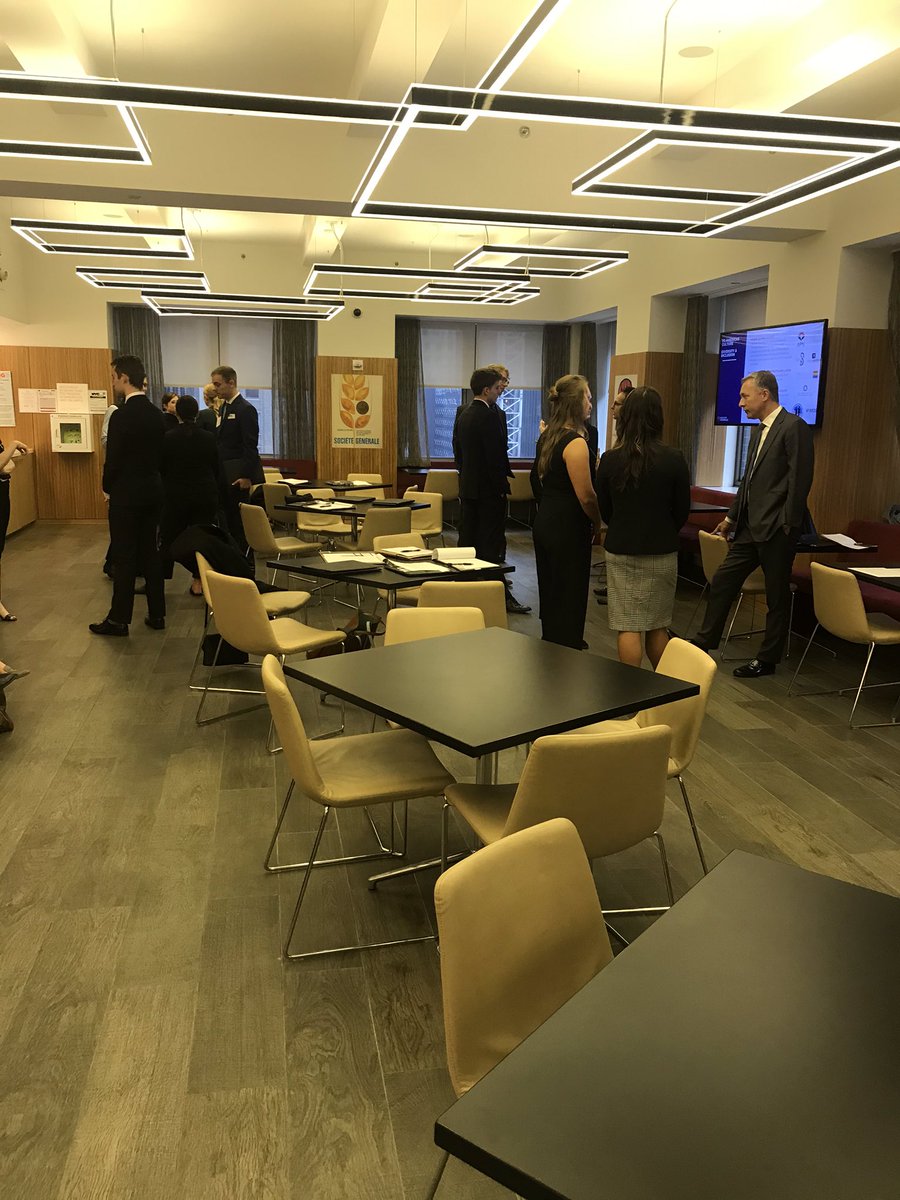 #GUNYCTREK19 <a href="/Gonzaga_CPD/">Gonzaga Career & Professional Development</a> Day 2: Zags networking with SocGen professionals. Big Apple relationship building!