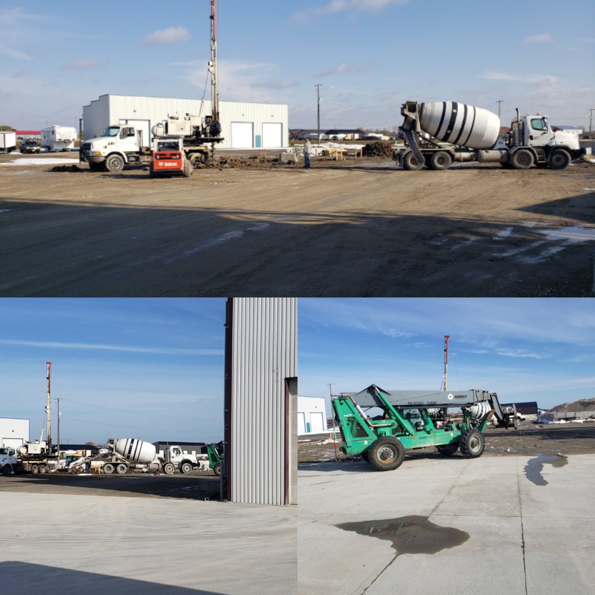 WinklerConcrete's tweet photo. Drilling piles on our yard. #frankthedriller #winklerconcrete #winklerconcretedrilling #edpennerconstruction #epc #drilling #sleeving #concreteworkshard https://t.co/0ami2VtM0o