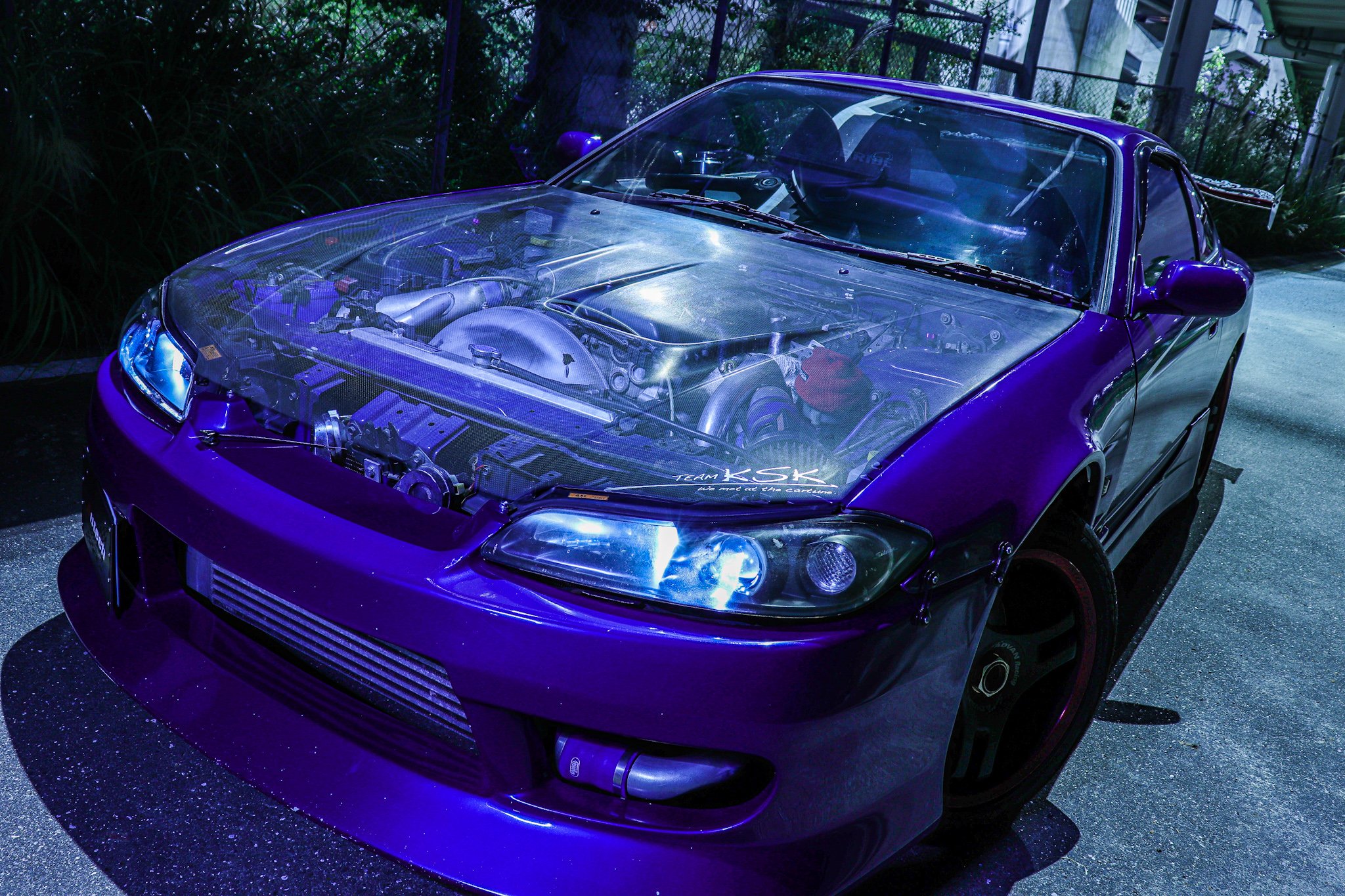 S15 ボンネット TV3 S15 シルビア T&E VERTEX EDGE ボンネット (スリット無し) / 品