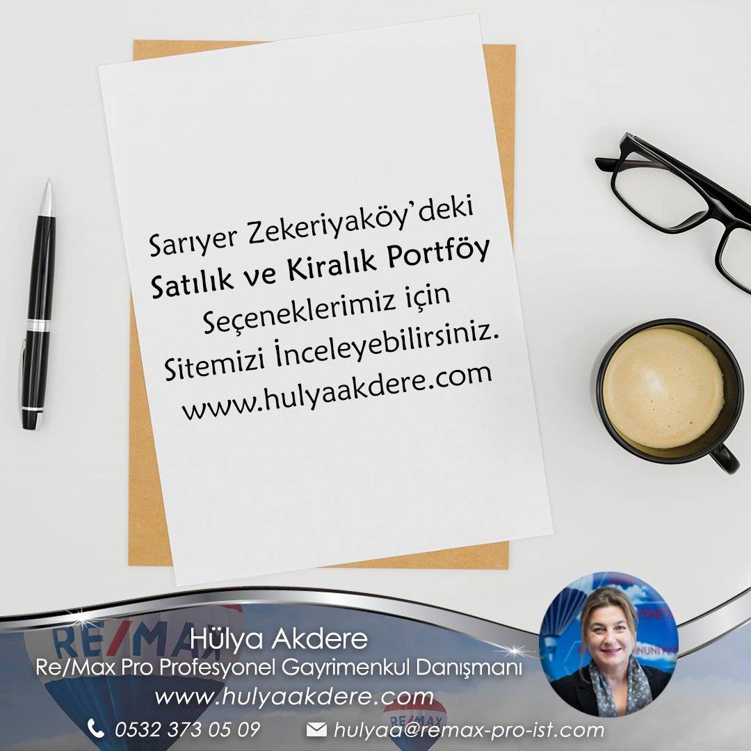 Sarıyer Zekeriyaköy’deki Satılık ve Kiralık Portföy Seçeneklerimiz için Sitemizi İnceleyebilirsiniz.
👉hulyaakdere.com
Hülya Akdere
Re/Max Pro
0532 373 05 09
#gayrimenkul #danışman #portföy #işlem #hayalinizdekiev #aile #konut #lükskonut #emlak #zekeriyaköy