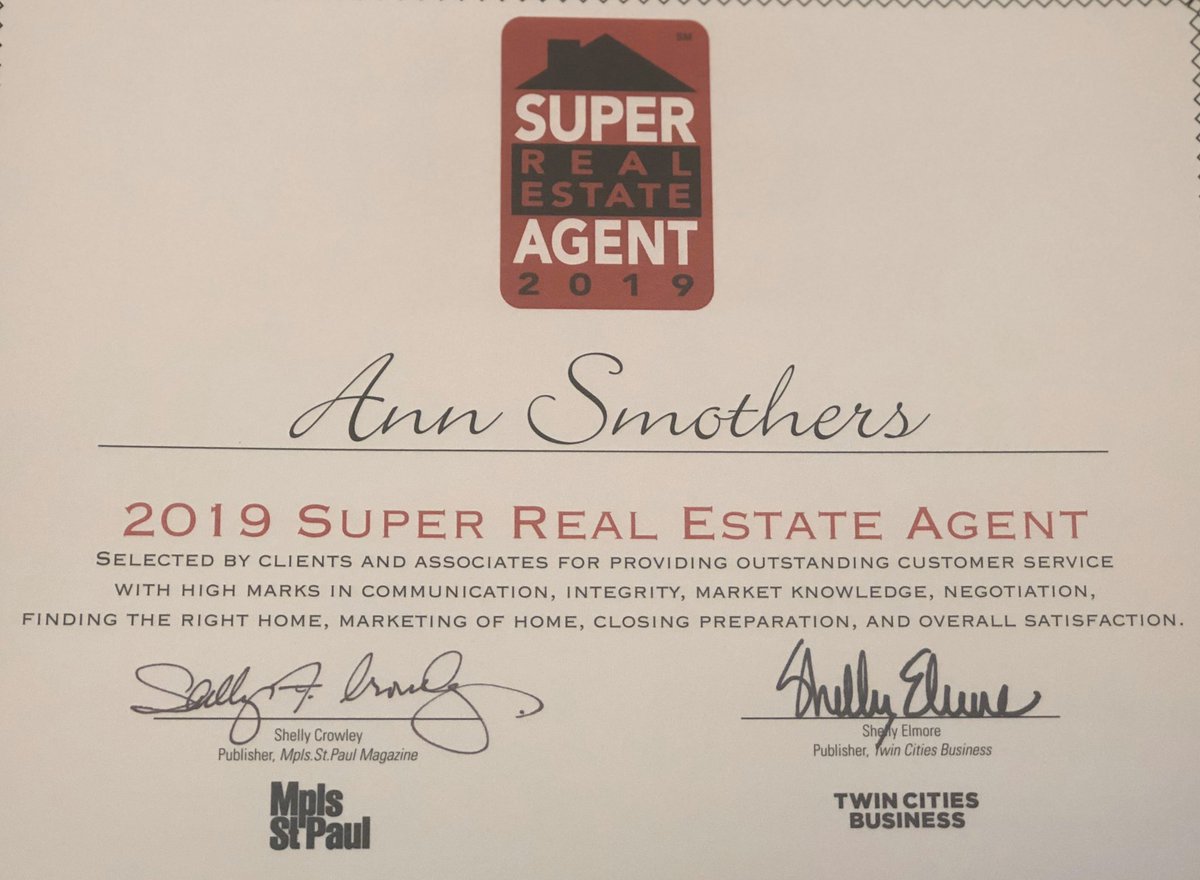 SmothersFalkRG's tweet photo. Congrats to our very own Ann Smothers for being selected by her clients and associates as a 2019 Super Real Estate Agent! 🏡 

What an honor- and very well deserved! https://t.co/KrRZVy0IkA