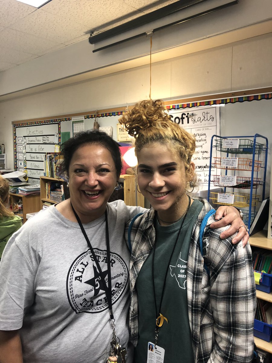 We love it when our students come back !    This formerPFE student is here helping from KPark day of service ❤️#onegiantleappfe <a href="/HumbleISD_PFE/">Pine Forest Elem</a> <a href="/IrmaSilas/">Irma Silas</a>