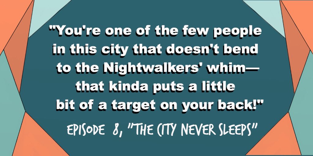Deep within Los Calaveros, a scrappy young thief seeks to undermine the powers that rule the infamous City of Skulls. 

Or, alternatively: Elevators fall, no one (hopefully) dies.

Our official relaunch, EPISODE 8: THE CITY NEVER SLEEPS, is live now!

oneononednd.com/episodes/8-the…