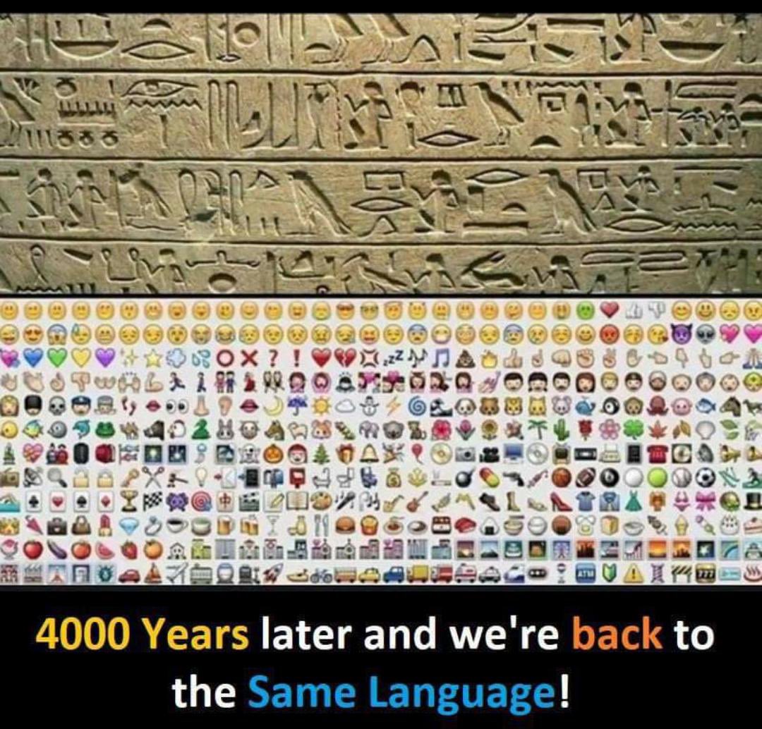 anandmahindra's tweet image. Hilarious. So the ‘e’ in emoji really stands for ‘Egyptian.’  Those pharaohs must have been singing:  ‘Tweet like an Egyptian’ 😊