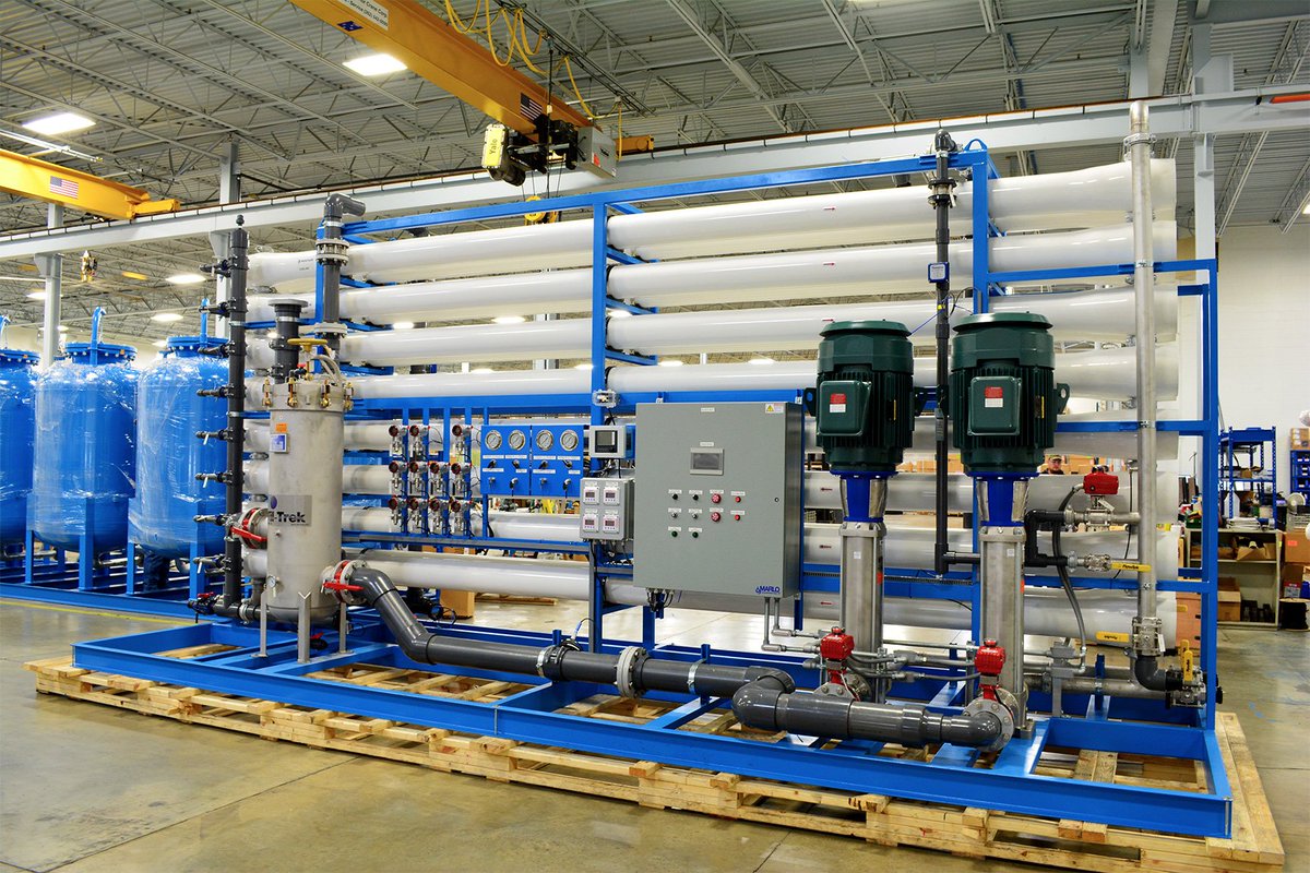MarloInc's tweet image. 🎃 This Week at Marlo Incorporated 🎃 
SCARY big Reverse Osmosis (RO) Skid for a power generation facility. Two -Train design for a total production rate of 500-GPM with both trains in operation. Learn More: marlo-inc.com/item/500-gpm-t…