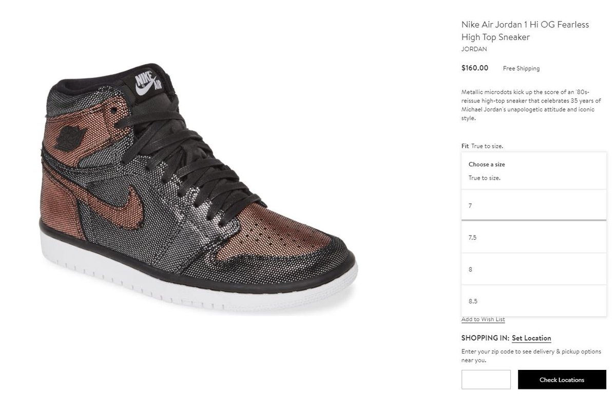 wmns air jordan 1 retro high og fearless