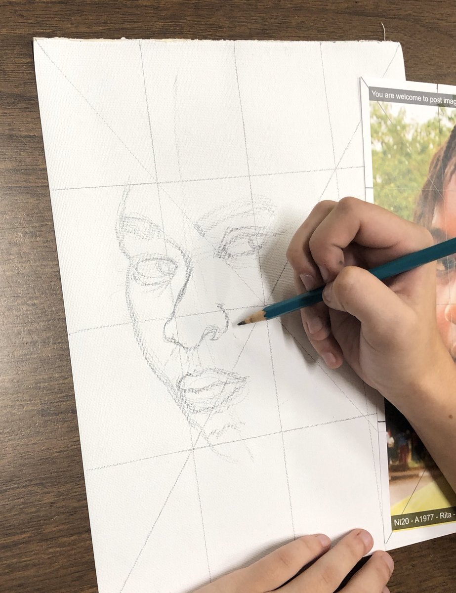 LMD_ArtEd's tweet image. #studioart2 is in the very early stages of work on portraits for #TheMemoryProject - this years children are from Nigeria 🇳🇬 Thanks to @HVArtsEd for supporting us in this lesson!