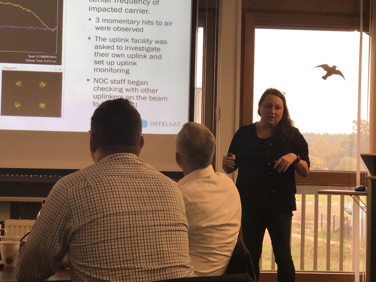 SatcomsIG's tweet photo. Getting into some case studies of incident resolution with Angela Wheeler @INTELSAT #SIGworkshop @WORK_Microwave https://t.co/sJMGwdATlj