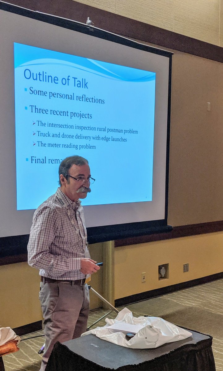 alerera's tweet image. Bruce Golden now reflecting on 45 years of routing and logistics research in TB47!! @TSLSociety #INFORMS19